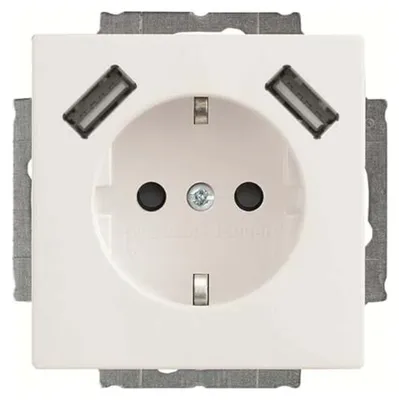 Obrázok produktu pre Busch-Jaeger SCHUKO-2x USB zásuvka 20 EUCB2USB-84