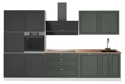 Obrázek produktu pro Kuchyňský kout Vicco Fame-Line Zelená zlatá země/Bílá 340 cm, PD Dub, Model 64628
