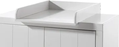 Produktbild von Wickelaufsatz >ERIK< in Weiß aus Massiv Kiefer und MDF - 76x10x54cm (BxHxT)