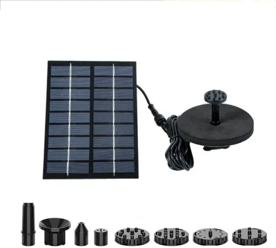 Produktbild von Solar Springbrunnen für Außen 2.5W DIY Solarbrunnen für Draussen  Solarbrunnen mit 1,2M Wasserleitung Solar Teichpumpe mit 6