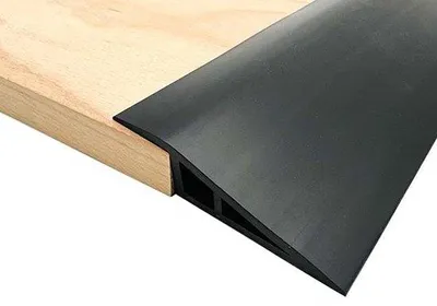 Obrázok produktu pre Samolepiaci prechodový profil do medzery, šírka: 7 cm, na dlaždice a koberce, pre prechod s kobercom, výška do 15 mm, čierny