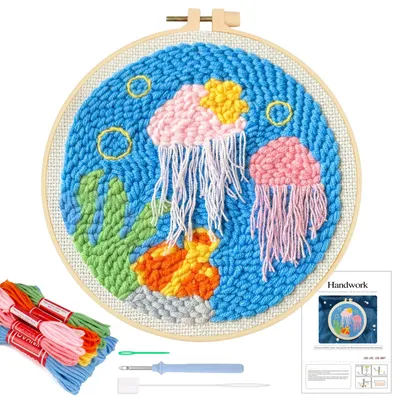 Punch Needle Set Qualle – Komplett für Anfänger