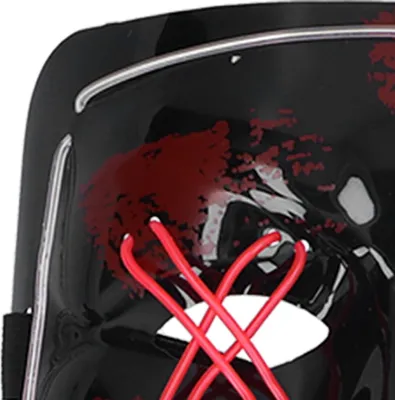 Image de Masque lumineux Halloween, 2 couleurs, croix, 3 modes, illuminé, purge effrayante pour adultes