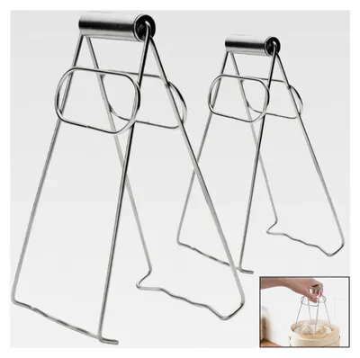 Produktbild von 2 Stück Edelstahl Tellergreifer Anti-Hitze Topfclip Anti-Hitze Pfannenclip Hot Dish Greifer Clip Zangen Schüssel Klammer Verbrühschutzclip Anti-Hitze Clip Set für Dampfgarer