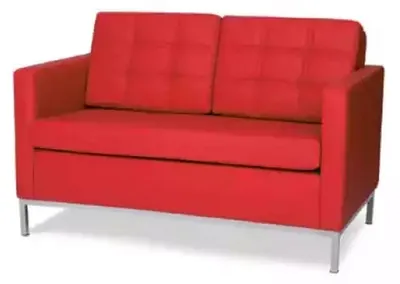 Produktbild von Wartezimmer Möbel Zweisitzer Rote Couch Polster Möbel Büro Einrichtung