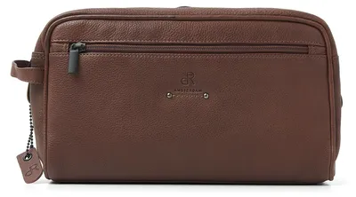 Produktbild von dR Amsterdam Kulturbeutel | Leder-Kulturbeutel |  Kulturtasche aus Leder | Reise-Kulturbeutel Tampa - 932038 Brown