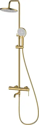 Produktbild von Avapax | Regendusche Mit Armatur - Gold Gebürstet - Dreifunktionale Dusche - 3 In 1 - Duscharmatur