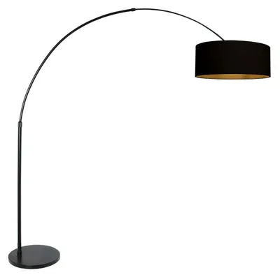 Image de Steinhauer - lampadaire - Sparkled Light - noir - lin métal - lampe arquée - E27 - 3965ZW