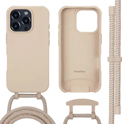 Produktbild von imoshion Color Backcover mit abnehmbarem Handykette und MagSafe iPhone 16 Pro - Nude
