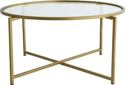 Image de Ecaterina - Table basse, 83x83x40h cm or, Forme Ronde