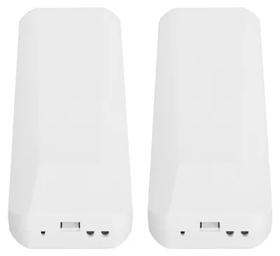 Image de Pont sans fil point à point 5,8 GHz, portée 3 km, 2 ports LAN RJ45, pont Ethernet WiFi avec antenne à gain élevé de 14 dBi, alimentation 100–240 V, prise européenne