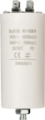 Zdjęcie produktu dla Kondensator 450 V + uziemienie 30,0 uf / 450 v + uziemienie