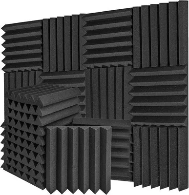 Produktbild von Famanu Akustikschaum Akustikplatten zur Wandgeräuschisolierung - 30 x 30 x 5 cm, 24 Stück
