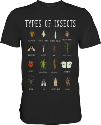 Produktbild von Insektenarten Entomologie Insekten T-Shirt – Black / 5XL