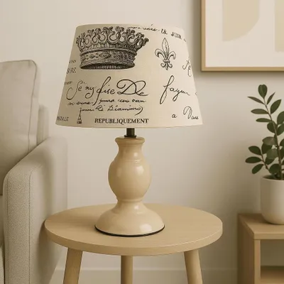 Produktbild von Tischlampe Nachttischlampe Tischleuchte Lampe Leuchte Keramiklampe Grau Retro