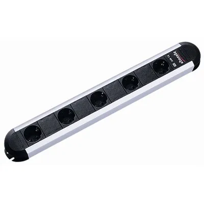 Produktbild von BACHMANN PRIMO Steckdosenleiste 5x Schutzkontakt, Aluminium, Dosenabstand 85mm, 1,75 m