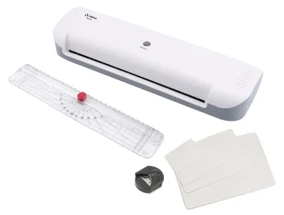Produktbild von Olympia 4 in 1 Laminierset mit Laminiergerät A210  Laminierfolien Eckenrunder Schneidegerät