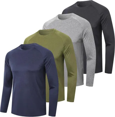 Immagine prodotto di Set da 4 maglie a maniche lunghe da uomo, diverse colorazioni, taglia 3XL