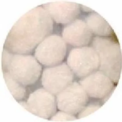 Image de 80 pompons BLANCS, assortiment de tailles | POM-002