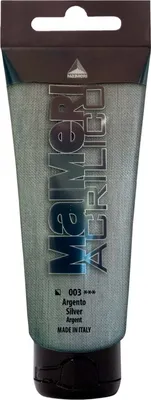 Zdjęcie produktu dla Maimeri Acrilico Farba akrylowa Silver 003 200 ml 1 szt.