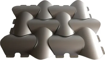 Produktbild von AS Country Stone | Wandverkleidung 3D Wand, 3D Wandpaneele, 3D Wanddeko, 3D Look für Innenbereich, Geschäftsräume, Ladenbau | Spline Silber