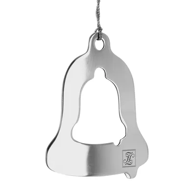 Produktbild von BELL Anhänger - silberfarben - Edelstahl - H. 15cm - Glockenschmuck