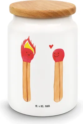 Produktbild von Mr. & Mrs. Panda behälter Streichhölzer - Weiß - Geschenk, Dose, Freundin, tee, Keksdose, Kaffeedose, Teedose, Liebesgeschenk, Liebesbeweis