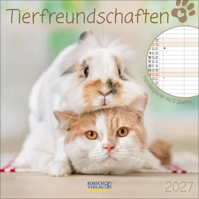 Produktbild von Tierfreundschaften - Familientimer 2027