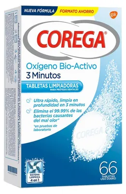 Produktbild von Corega Aktivsauerstoff 66 Tabletten