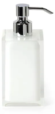 Immagine prodotto di Omgoods - Dispenser per sapone da bagno, bianco, realizzato in resina di alta qualità