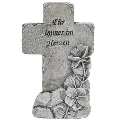 Produktbild von Besinnliche Grabdeko zur Erinnerung, frostfest und witterungsbeständig Grabschmuck - Grabfigur - Friedhof Deko - H 16 cm