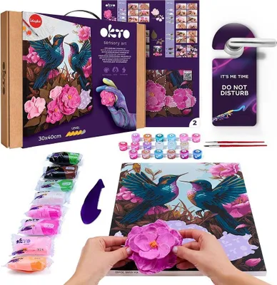Obrázok produktu pre Maľba podľa čísel 30x40cm Zamilované kolibríky