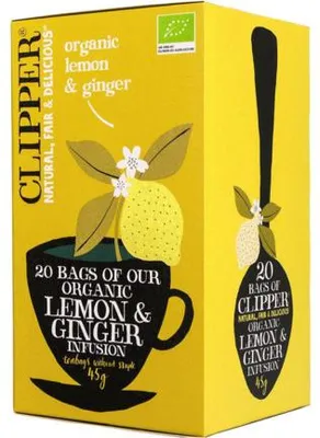 Image de Clipper - Théau citron et au gingembre - 20 sachets