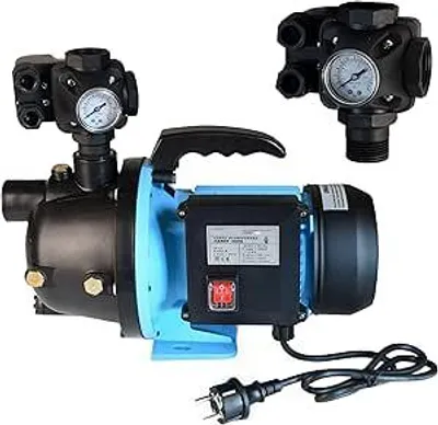 Image de Pompe hydroélectrique HANDY 3000 (550 W, 3000 l/h, hauteur de refoulement max. 40 m) Pompe aspirante de surface pour l'irrigation des jardins avec accessoires intégrés