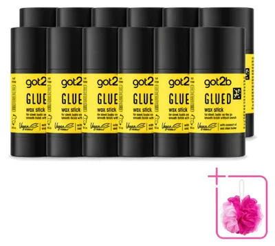 Imagen del producto de 12 unidades de cera en barra got2b Glued, 50 g cada una, paquete económico