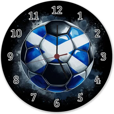 Produktbild von Fußball Schottland Flagge Wanduhr aus Alu