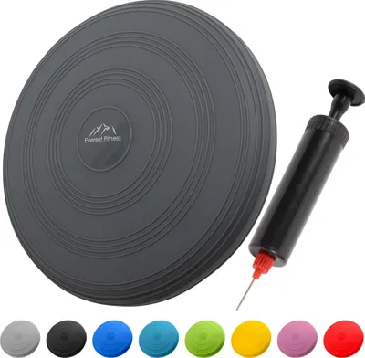 Produktbild von EVEREST FITNESS Balancekissen - Luftkissen mit 33 cm Durchmesser - Ballsitzkissen zur Stärkung der Balance - Orthopädisches Sitzkissen zur Linderung von Rückenschmerzen
