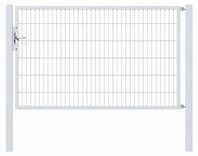 Immagine prodotto di Alberts 647599 Cancello singolo Flexo con accessori, zincato a caldo, larghezza 200 cm, altezza 120 cm