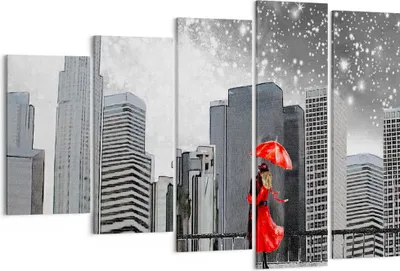 Produktbild von Bild auf Leinwand - Leinwandbild - Stadt Haus Straße - 150x100cm - Wand Bild - Wanddeko - Leinwanddruck - Bilder - Kunstdruck - Wanddekoration - Leinwand bilder - Wandkunst - EG150x100-3948