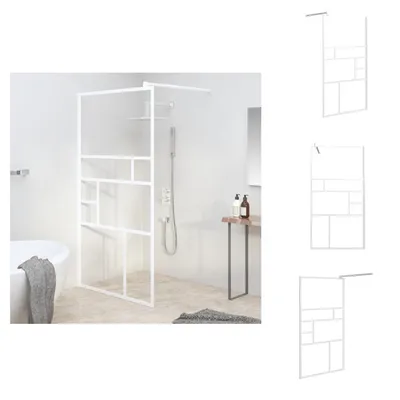 Produktbild von vidaXL Duschwand für Walk-In Dusche 100x195 cm ESG-Glas Weiß -  Duschwände
