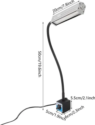 Produktbild von Magnetfuß LED Arbeitsleuchte - 50 cm Flexschlauch - Biegsamer Schwanenhals - Verstellbare Industriebeleuchtung - DC Stromversorgung - Weiß