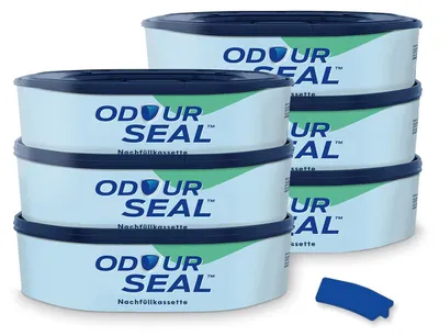 Immagine prodotto di Set di ricariche OdourSeal e clip compatibili con il secchio per pannolini Spross e il secchio per lettiera Littycat