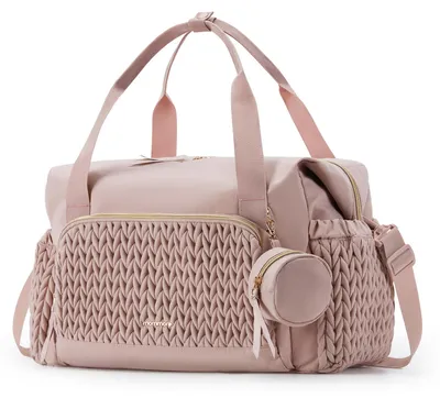 Immagine prodotto di Borsa per pannolini, 45 x 23 x 30 cm, rosa, con portachucci, ideale per i viaggi