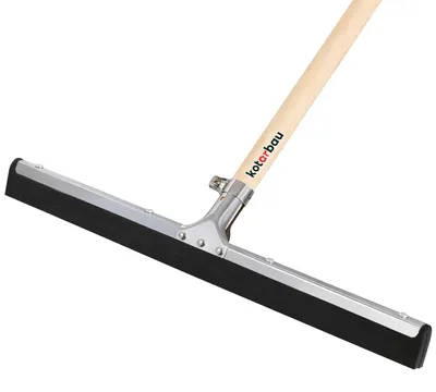 Productafbeelding van KOTARBAU® Watertrekker, 45 cm, met houten steel, 150 cm, vloertrekker, vloerwisser, schuimrubberwisser, vloerreiniger, trekker met dubbele lip voor vloerreiniging, waterschuim