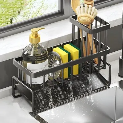 Produktbild von Famanu Spülbecken Organizer mit Selbstentleerendem Abfluss - Küchen- und Badezimmer Organizer