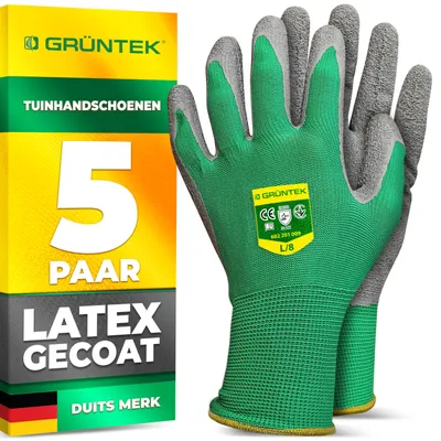 Productafbeelding van Werkhandschoenen tuinhandschoenen - Latex coating - Maat M/8 - Unisex
