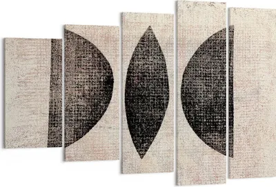 Produktbild von Bild auf Leinwand - Leinwandbild - 5 Teile - Form Figuren Geometrisch - 150x100cm - Wand Bild - Wanddeko - Wandbilder - Leinwanddruck - Bilder - Wanddekoration - Leinwand bilder - EG150x100-5099