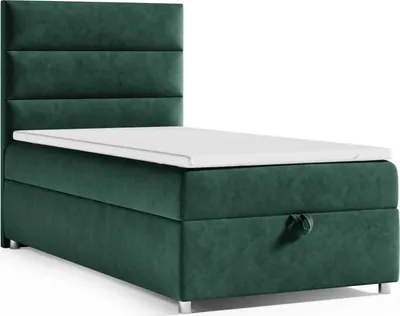 Produktbild von Best for Home Boxspringbett mit Bettkasten Trinity K4-SINGLE 80x200 Bonellfederkern inkl. Topper - Grun