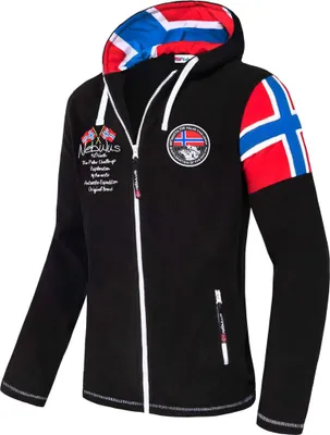 Immagine prodotto di Giacca in pile Nebulus KINLEY uomo, calda giacca in pile, con zip integrale lunga, Q1733 - Uomo, nero, M