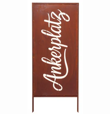 Produktbild von Edelrost Sichtschutz Garten Deko "Ankerplatz" 120x50cm Decorative Abdeckung Rost